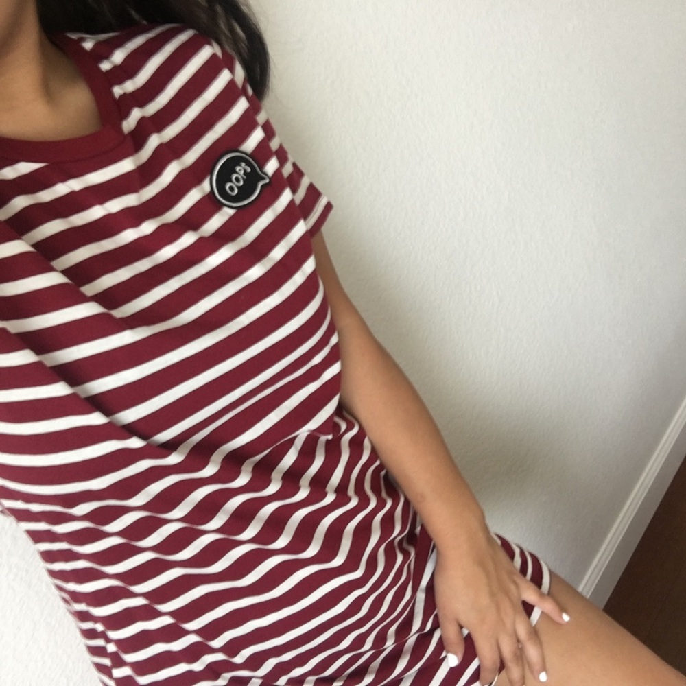 RED T-SHIRT DRESS